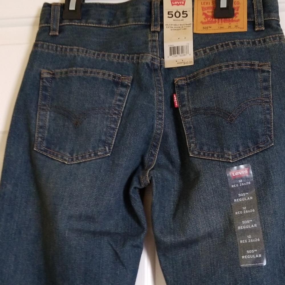 NWT Boys Levi's 505 regular jeans size 12 - Picture 5 of 6